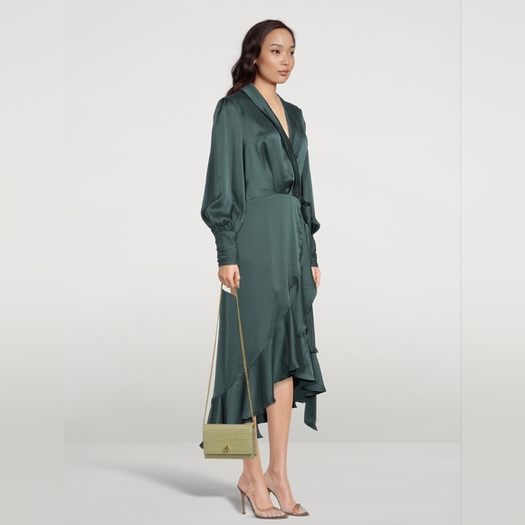 Zimmermann Silk Midi Wrap Dress size 2 - Picture 3 of 13